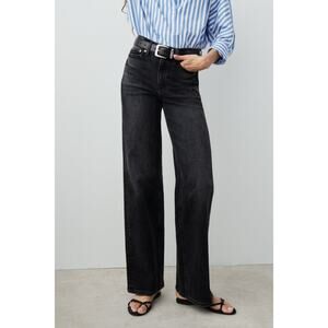 AYR The Secret Sauce Wide Leg Relaxed Jeans in Date Night Washed Black Size 32S